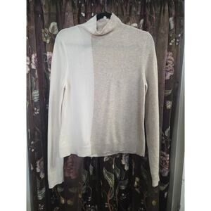 Naadam Cashmere / Wool Blend Color Block Sweater Medium